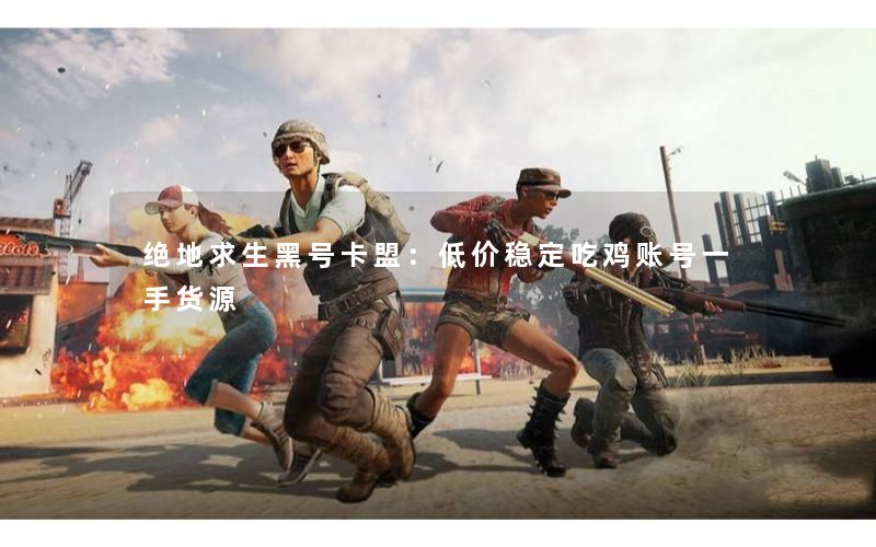 绝地求生黑号卡盟：低价稳定吃鸡账号一手货源