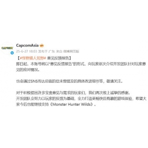 《怪物猎人：荒野》意见反馈报告：游戏更新改善内容公开